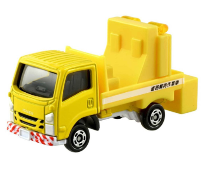Tomica Isuzu Elf Road Sign Truck Yellow Die-cast