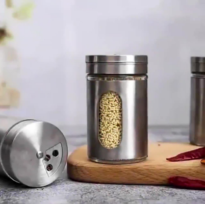 Annil Stainless Steel Spice Jar Salt And Pepper Shaker Houseware Kitchen Tool