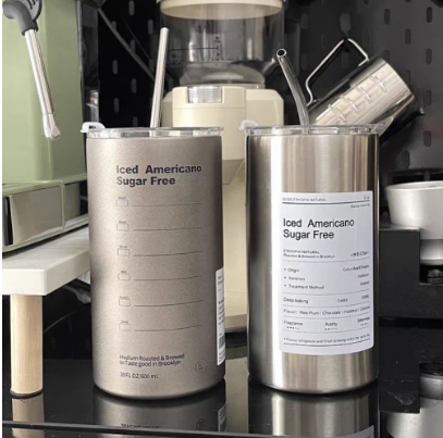 Cold Brew Coffee Cup 600ml Commuter Cup 304 Stainless Steel Environmental Protection