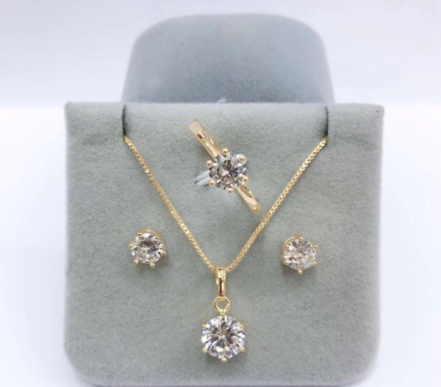 Bangkok Gold Plated Diamond 3 in 1 Jewelry Set