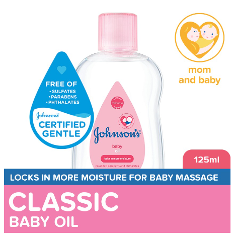 Johnson's Baby Oil 125ml-Newborn, Baby Essentials, Baby Care, Baby Massage Oil, Baby Oil for Newborn