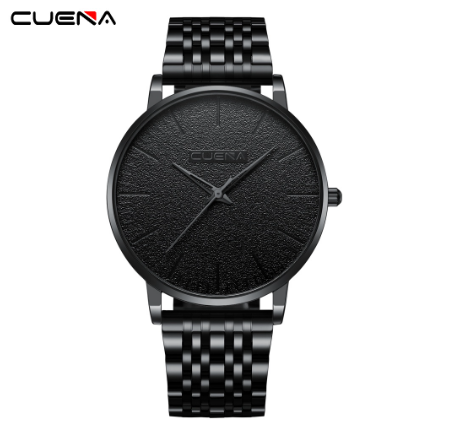 CUENA Men's Watch Simple Design Business Fashion Sports Analog Quartz Stainless Steel Waterproof 6030 02
