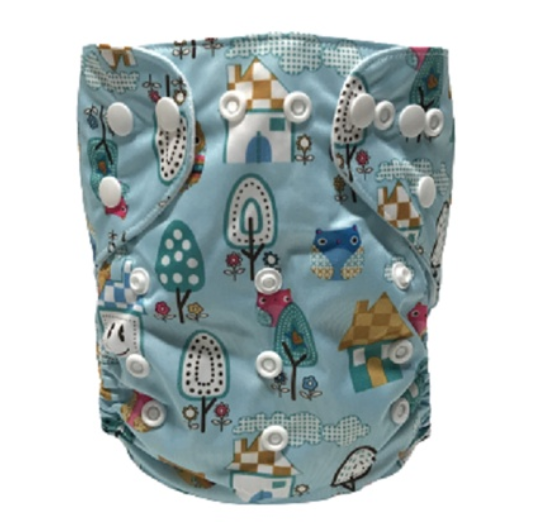 Washable Organic Baby Cloth Diaper with 1 Piece 3-Layer Insert S8