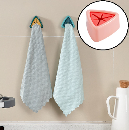 Towel Rack Free Punch Storage Hook Wipe Plug Hanger Hand Towel Dish Towel Storage Plug