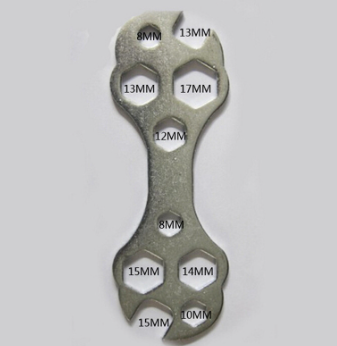 Multitool Portable Wrench 8-15mm Hex Wrench Spanner Bicycle Repair Hand Tools Bike Repair Tool