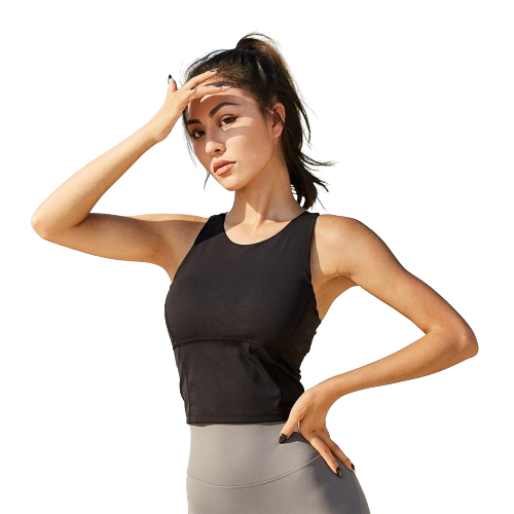 MOVING PEACH Women Sports Tank bra Beauty-back Training Top BVC