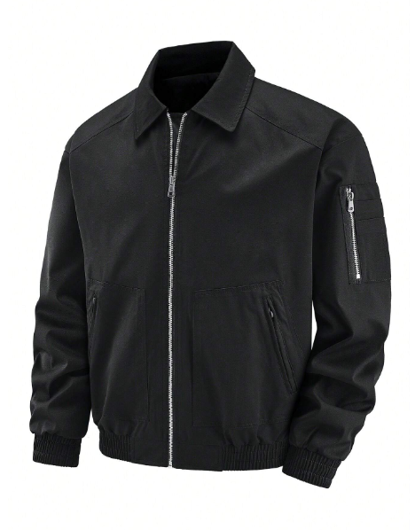 Men's Fashion Multi-Pocket Zip-Up Collar Flight Jacket