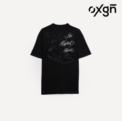 OXGN No Explicit Content Graphic Print T-Shirt For Men (Black)