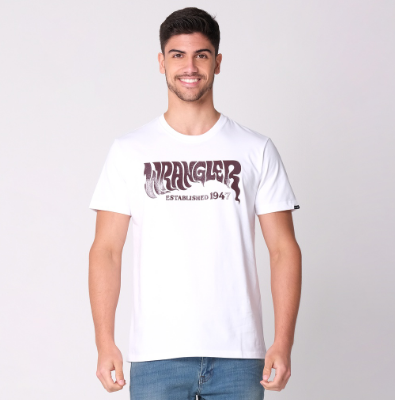 Wrangler Men's Chest Print Logo T-Shirt White
