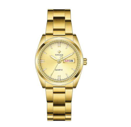 Wwoor Women Watches Stainless Steel Quartz Wrist Watch Creative Design Ladies Clock Female Watch ALL GOLD
