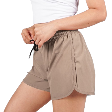 INSPI Running Shorts for Woman Short Summer Korean Taslan Pambahay plus size Black Beach outfit (Khaki)