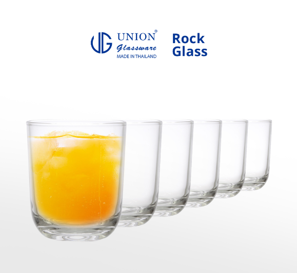 UNION GLASS Clear Glass Rock Glass Water, Juice, Soda, Liquor Glass 225ml | 8oz [Set of 6]