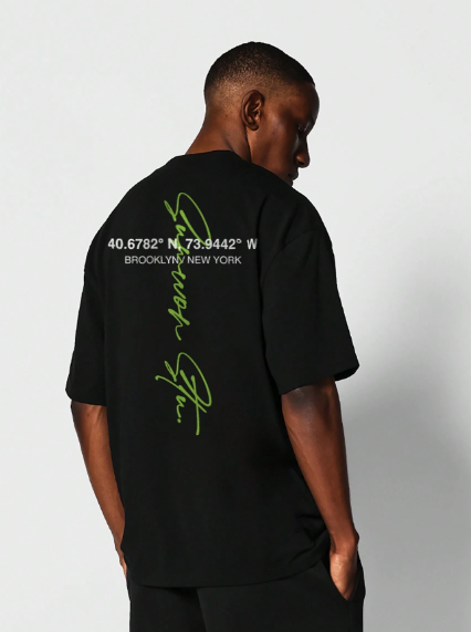 SUMWON Tee With Brooklyn New York Letter Graphic Print