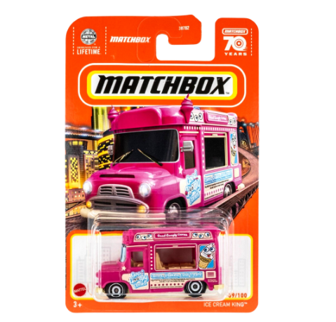 Matchbox Basic Die-Cast Vehicles - Ice Cream King Van Collector Toy Car for Adult and Kids