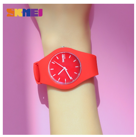 Skmei 9068 Women Fashion Casual Quartz Watch RED