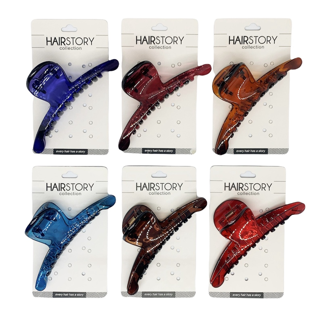 HAIRSTORY Basic Black Large Narrow Hair Clamp Clip