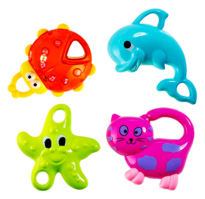 Child Care Rattle Gift Set of 4, 5 and 6 (BPA Free