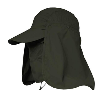 Men Fishing Visor Hat UV Protection Face Neck Outdoor Hiking Cover Sunscreen Cap