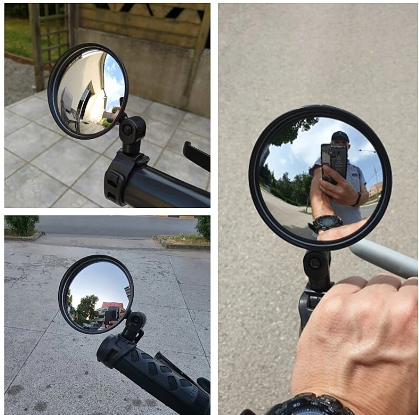 1pc Universal Bicycle Rearview Mirror Adjustable Rotate Wide-Angle Cycling Rear View Mirrors For MTB Road Bicycle Accessories