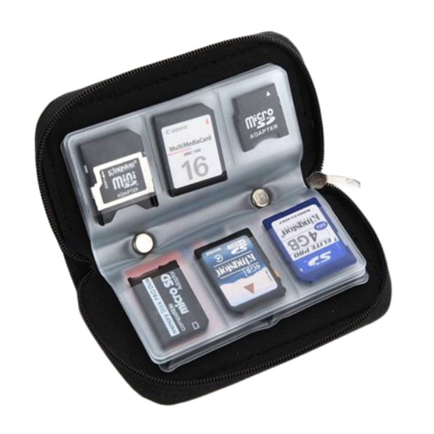 Selens Memory Card Carrying Case Bag Micro SD MMC CF SDHC Holder 20 Slots Black
