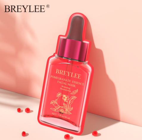 BREYLEE Face Mask Pomegranate Essence Facial Mask Whitening Moisturizing 30ML