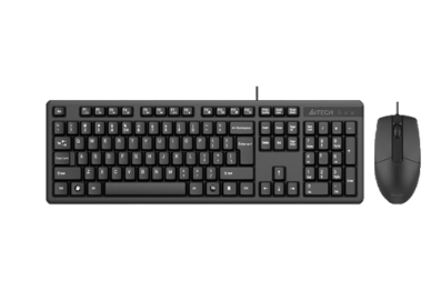 A4Tech KK-3330 Multimedia FN Laser Inscribed Keys Desktop Wired Keyboard and Mouse Combo