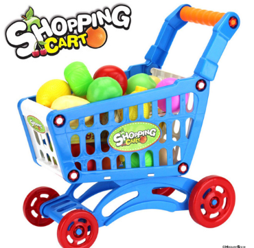 Kids Fun Toy Shopping Cart Supermarket Play Set Toddlers Grocery Food Kitchen Toy