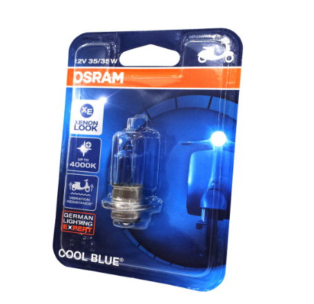 Osram Motorcycle Halogen Bulb 1Leg Cool Blue