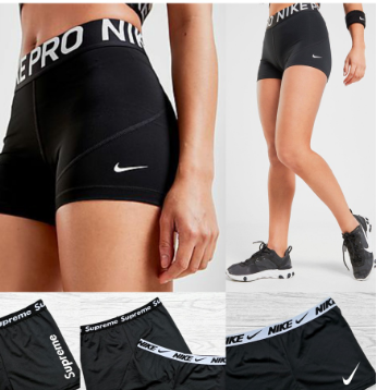 Inspired Black Cycling Shorts Good Quality - Garterized -Boyleg Atletic Gym