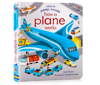 Usborne Peep Inside How A Plane Works Aircraft Science Popularization Educational Picture Books
