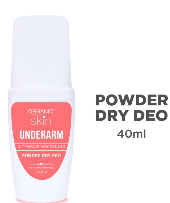 Organic Skin Japan Intensive Whitening Underarm Powder Dry Deodorant Under Arm Deo Roll on 40ml