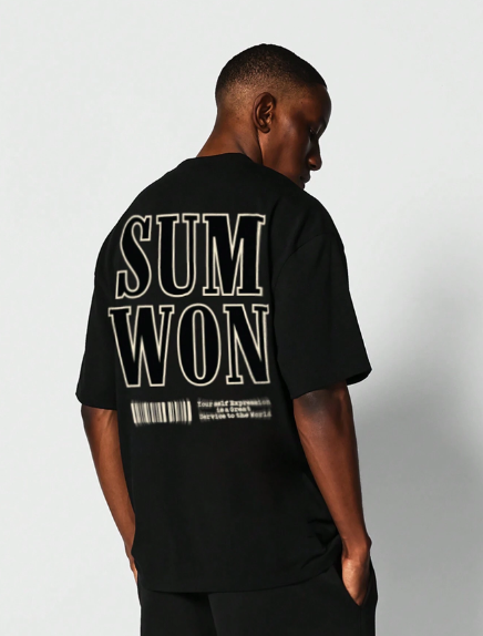 SUMWON Tee With California Rodeo Drive Graphic Print