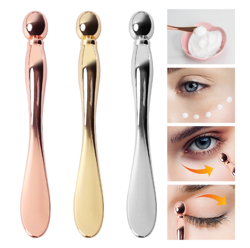 1Pc Metal Eye Cream Anti Wrinkle Massage Stick/ Mask Applicator Mixing Spatulas Metal Spoon/ Makeup Tools