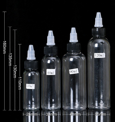 Tattoo Ink Blue Soap Empty Bottle 5 Kinds of Specifications Optional Black Lid Tattoo Makeup Accessories