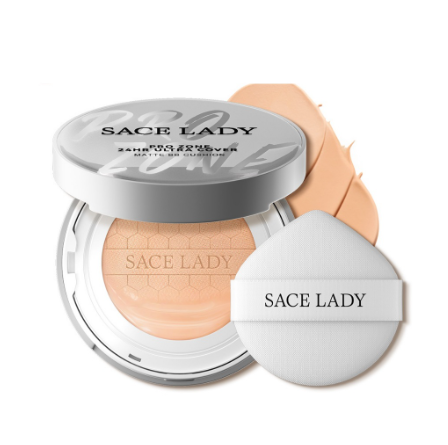 SACE LADY Oil Control BB Cushion Foundation Waterproof Long Lasting Full Coverage Natural Finish SPF 30+ Face Makeup