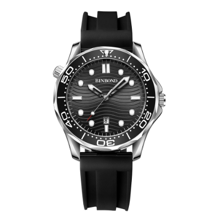 Binbond Men Business Steel Band Quartz Watch Rotating Dial Waterproof Unique Watch Men M11