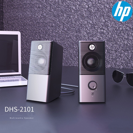 HP DHS-2101 Mini Stereo Sound Small Subwoofer Speakers Mega Bass Effect USB Speaker Computer Audio