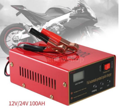 Smart 12V 24V Car Battery Charger Motorcycle Battery Lead-Acid Battery Charging Fast Stable