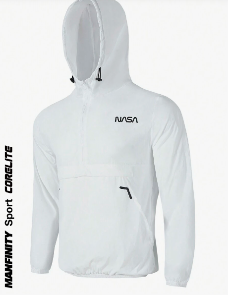 Manfinity Sport Corelite Men's Hooded Drawstring Long Sleeve Sports Jacket With Letter Print