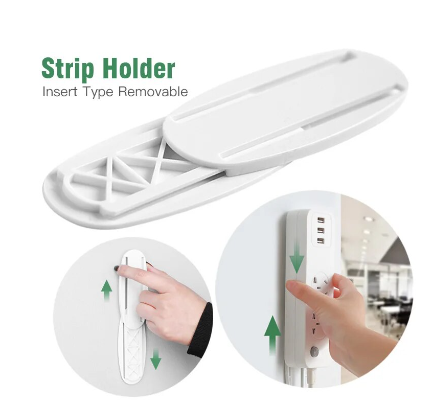 FONKEN Wall Power Socket holder Bracelet Patch Board Strip Board Stickers Wall Hangers Socket Fixed Device Wall Cord Management