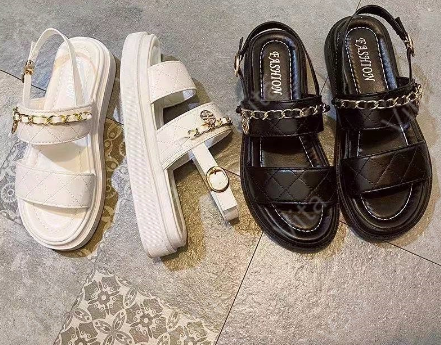 Korea Fashion Thick Bottom Peep-Toe Sandals Casual Simple Shoes For Women