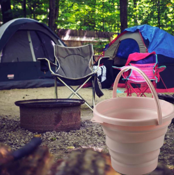 Folding bucket portable folding bucket camping beach fishing multifunctional bucket