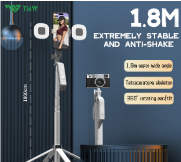 TNW S30 Four-Corners Selfie Stick Tripod Wireless Bluetooth Remote Compatible with smartphone camera