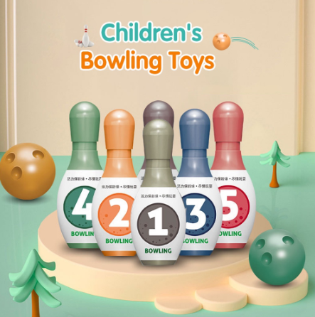 KIds Bowling Toy Colorful Bowling Ball Pin Set Toy for Kid Early Intelligent Games