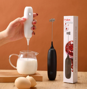 Egg Beater Handheld Battery Operated Milk Frother Cordless Design Foam Maker for Coffee