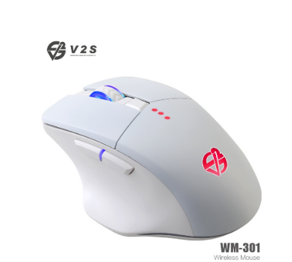 V2S WM-301 Rechargeable Wireless Mouse 2.4G Ergonomic Silent Click For Laptop PC
