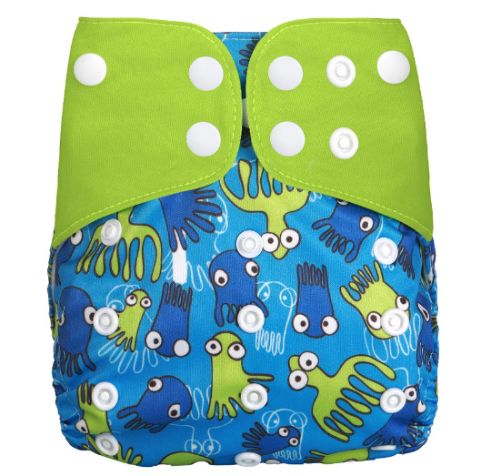 Reusable Waterproof Diaper With Single Size Print D3