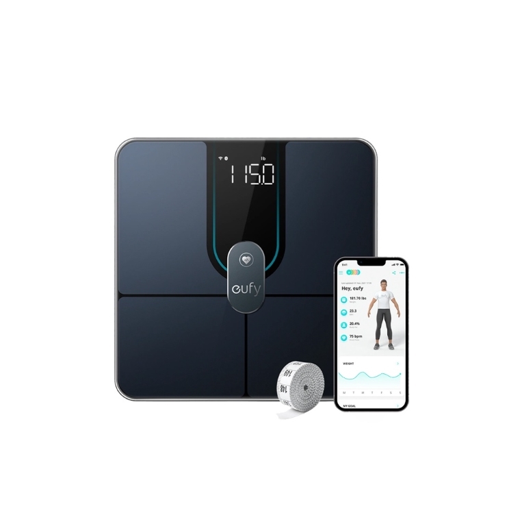 eufy by Anker Smart Scale P2 Pro, Bluetooth Weighing Scale, Wireless Digital Bathroom Scale, lbs/kg