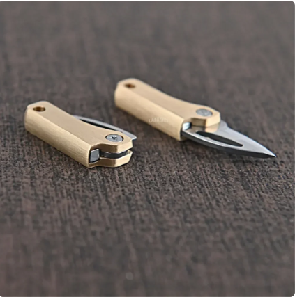 Multi-functional Brass Magnetic Knife Sharp Pocket Key Chain Open Courier Tool Mini Durable Small Portable Outdoor Box Opener