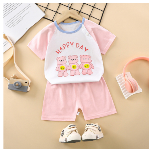 0-4Y For Baby Girls & Kids Shorts Set Terno Short and Sando For Baby Girls SD23